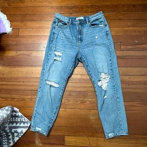 Light blue ripped jeans, size 13 but fits sizes 12-14!